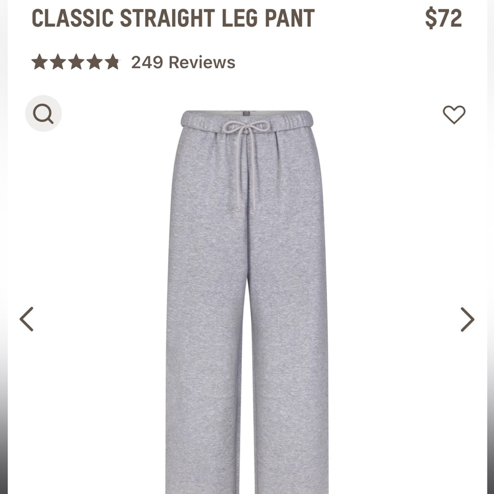 grey skims sweatpants NWOT
